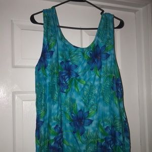 Terri XL blue Hawaiian dress